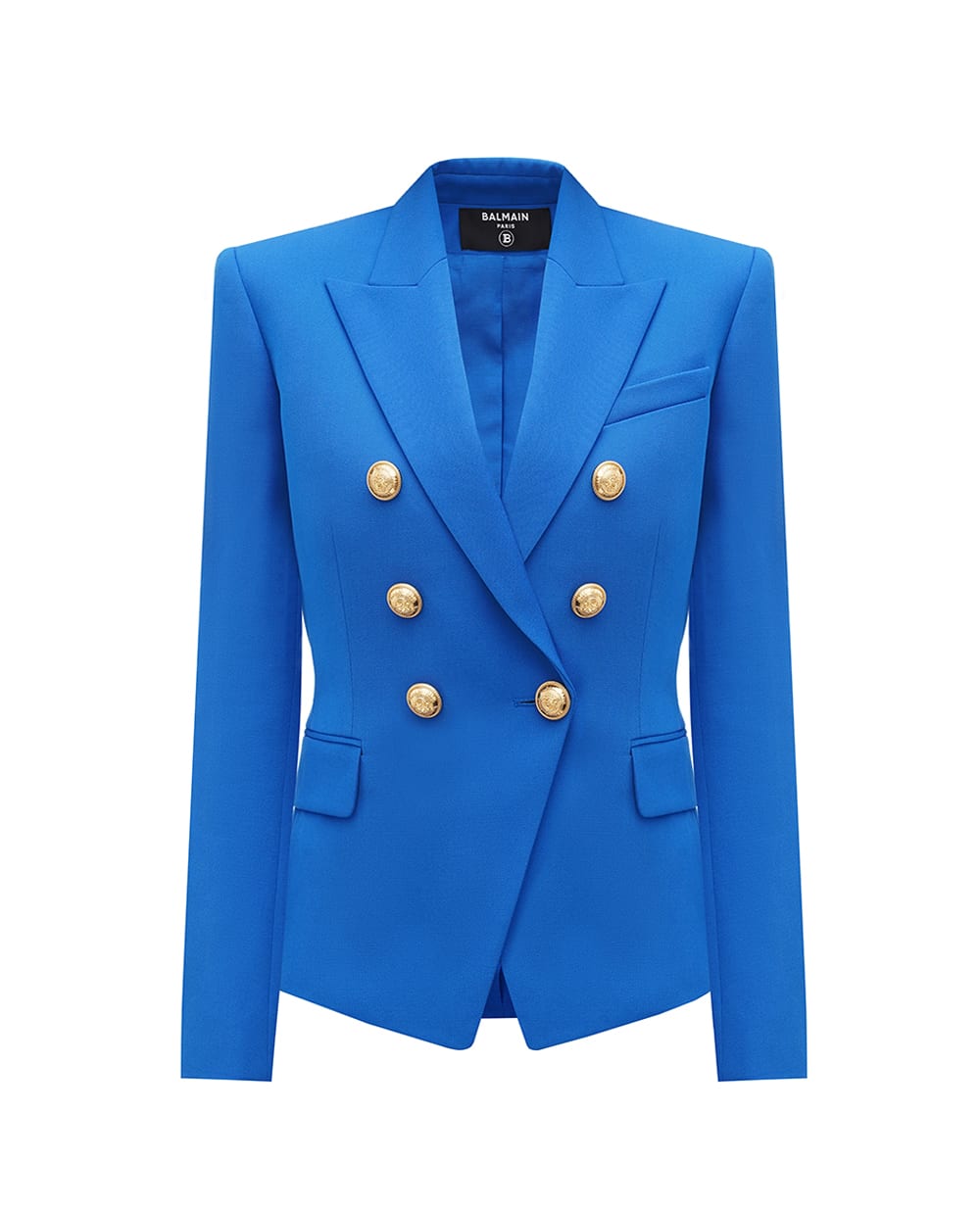 Шерстяной жакет Balmain BF1SG008WC09, синий цвет • Купить в интернет-магазине Kameron