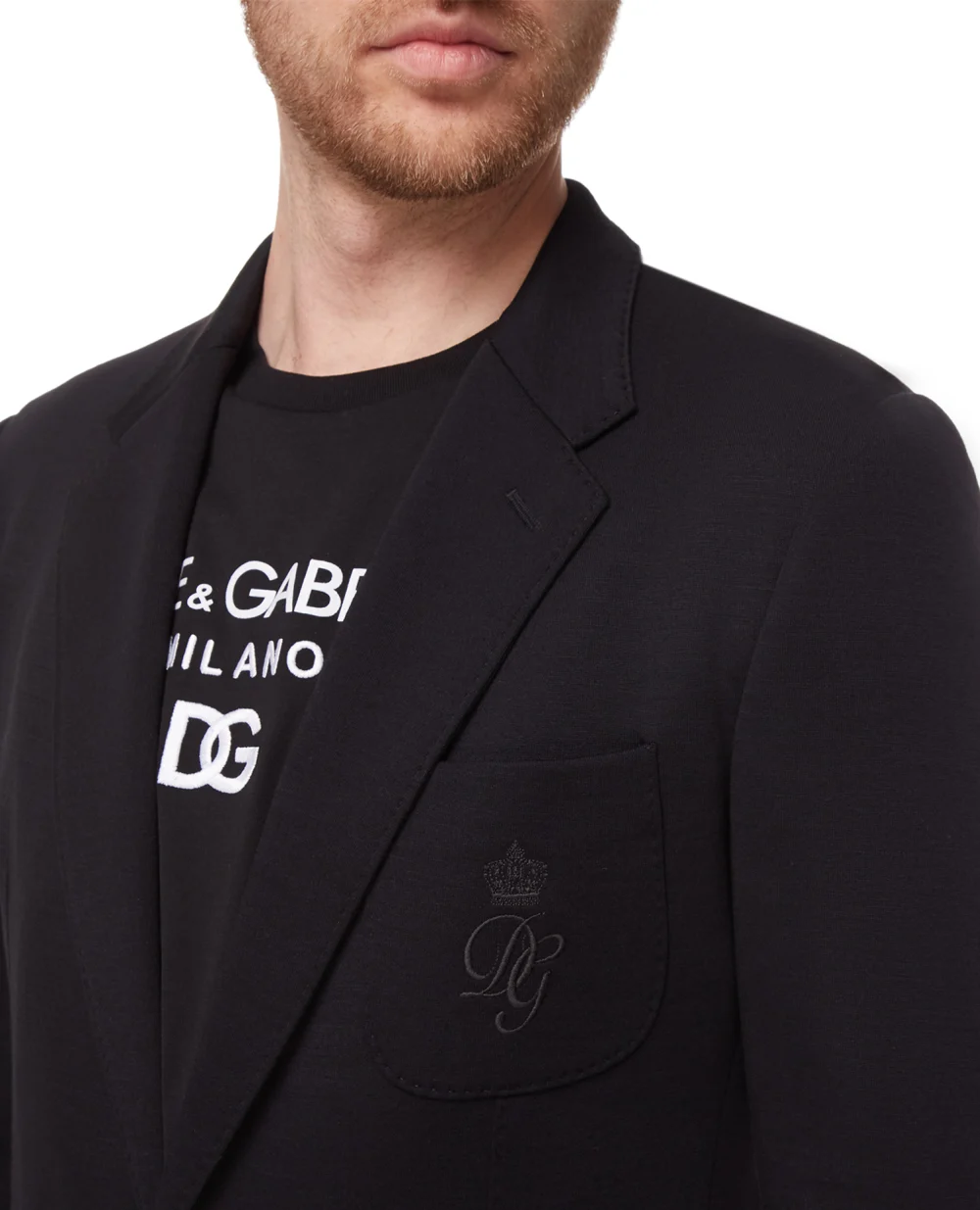 Шерстяной пиджак Dolce&Gabbana G2NF4Z-GEZ21, черный цвет • Купить в интернет-магазине Kameron