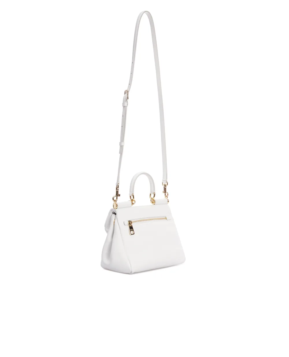 Кожаная сумка Sicily Small Dolce&Gabbana BB7400-AG642, белый цвет • Купить в интернет-магазине Kameron