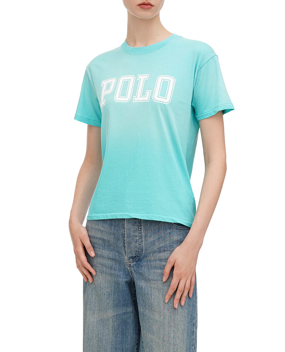 Футболка Polo Ralph Lauren 211935591003, голубой цвет • Купить в интернет-магазине Kameron