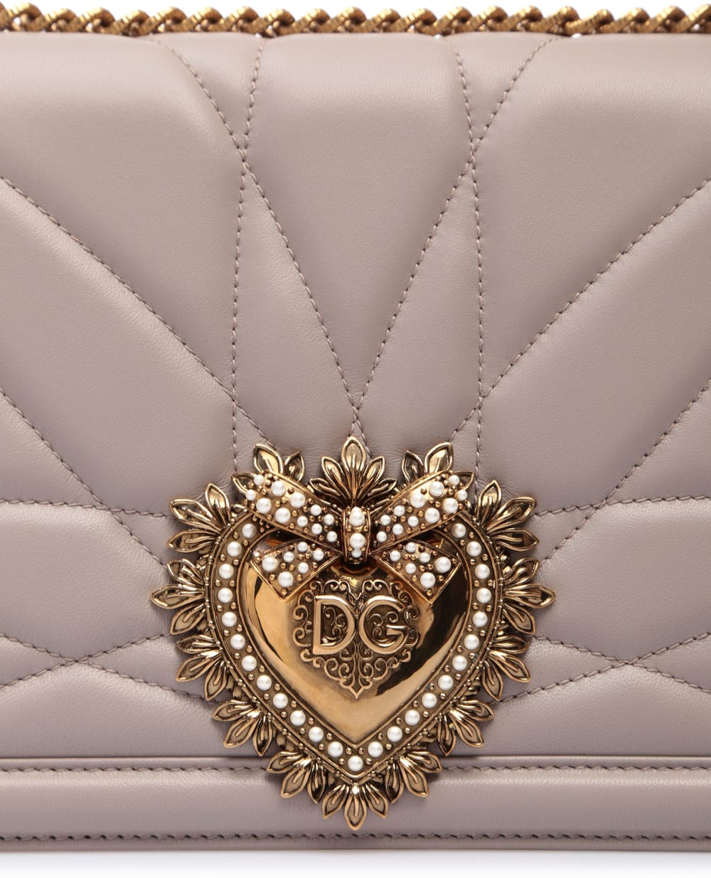 Кожаная сумка Devotion Dolce&Gabbana BB6651-AV967FW19, розовый цвет • Купить в интернет-магазине Kameron