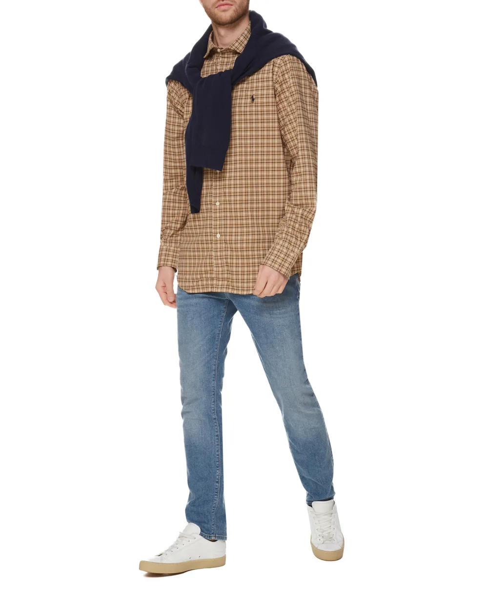 Рубашка Polo Ralph Lauren 710853136002, бежевый цвет • Купить в интернет-магазине Kameron