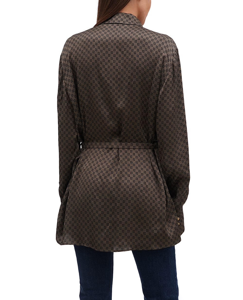 Блуза Balmain BF0HS270VD98, коричневый цвет • Купить в интернет-магазине Kameron