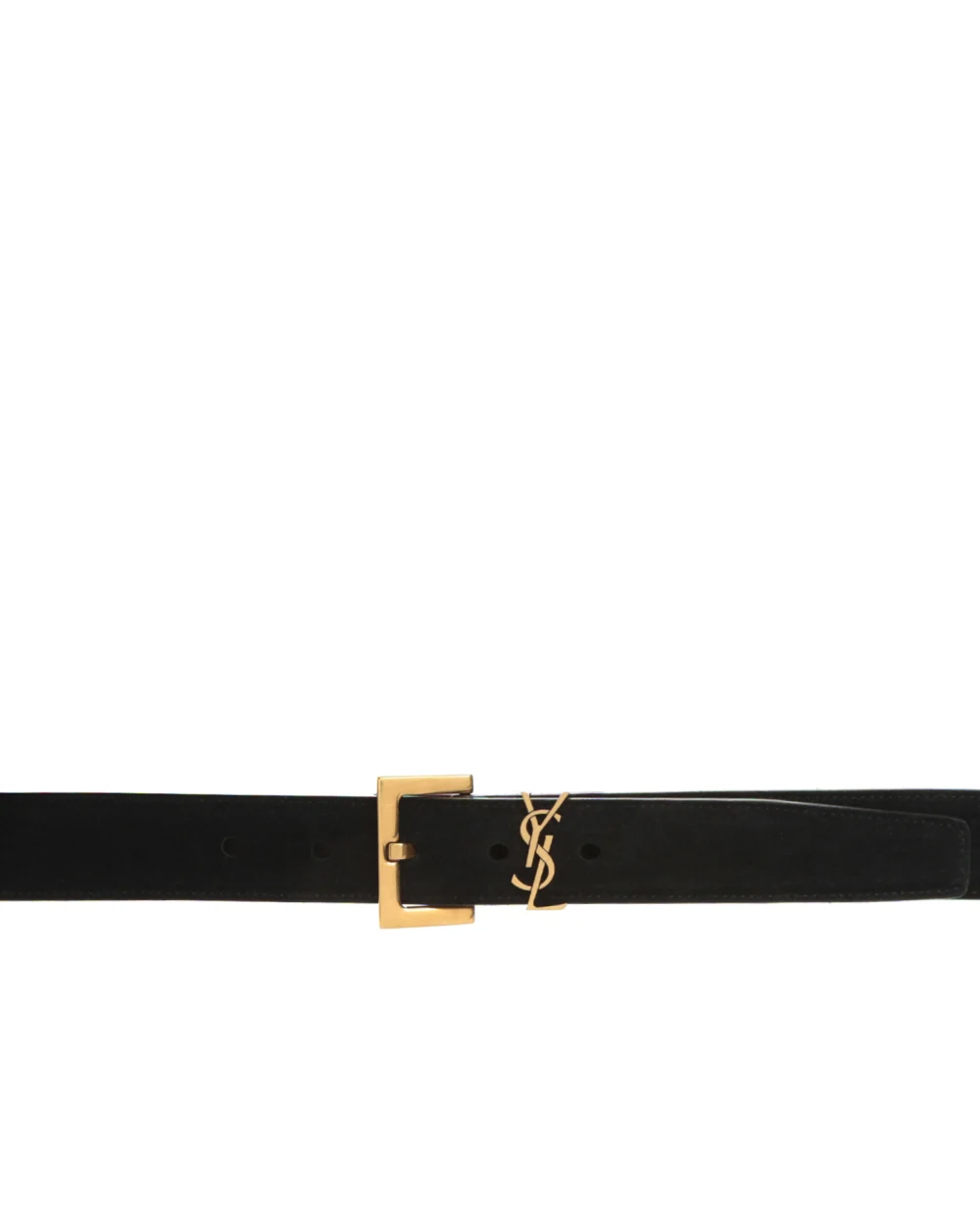 Замшевый ремень Saint Laurent 634437-C0X0W, черный цвет • Купить в интернет-магазине Kameron
