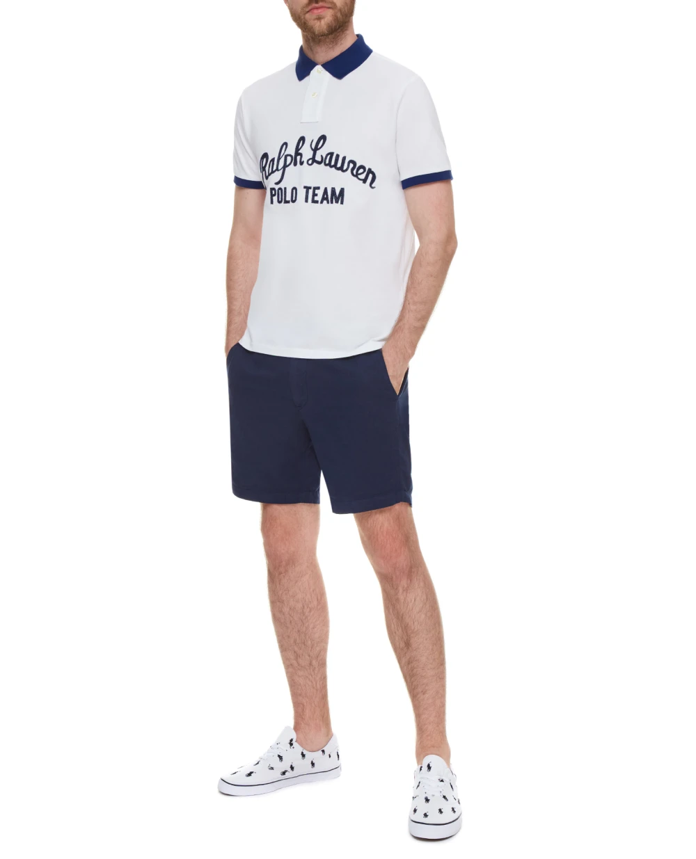Поло Polo Ralph Lauren 710835794001, белый цвет • Купить в интернет-магазине Kameron