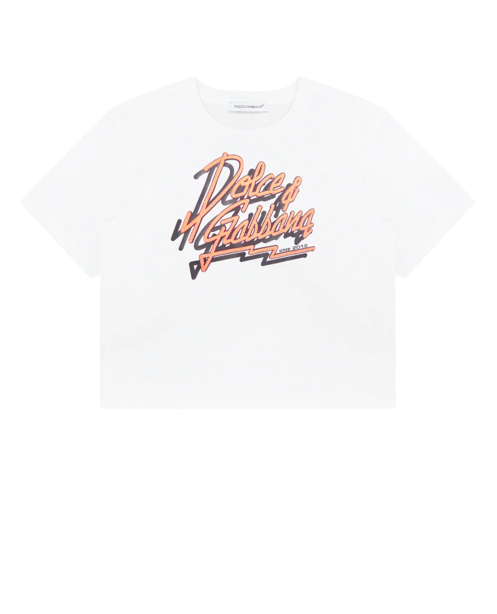 Футболка Dolce&Gabbana Kids L5JTIS-G7CC4-S, белый цвет • Купить в интернет-магазине Kameron