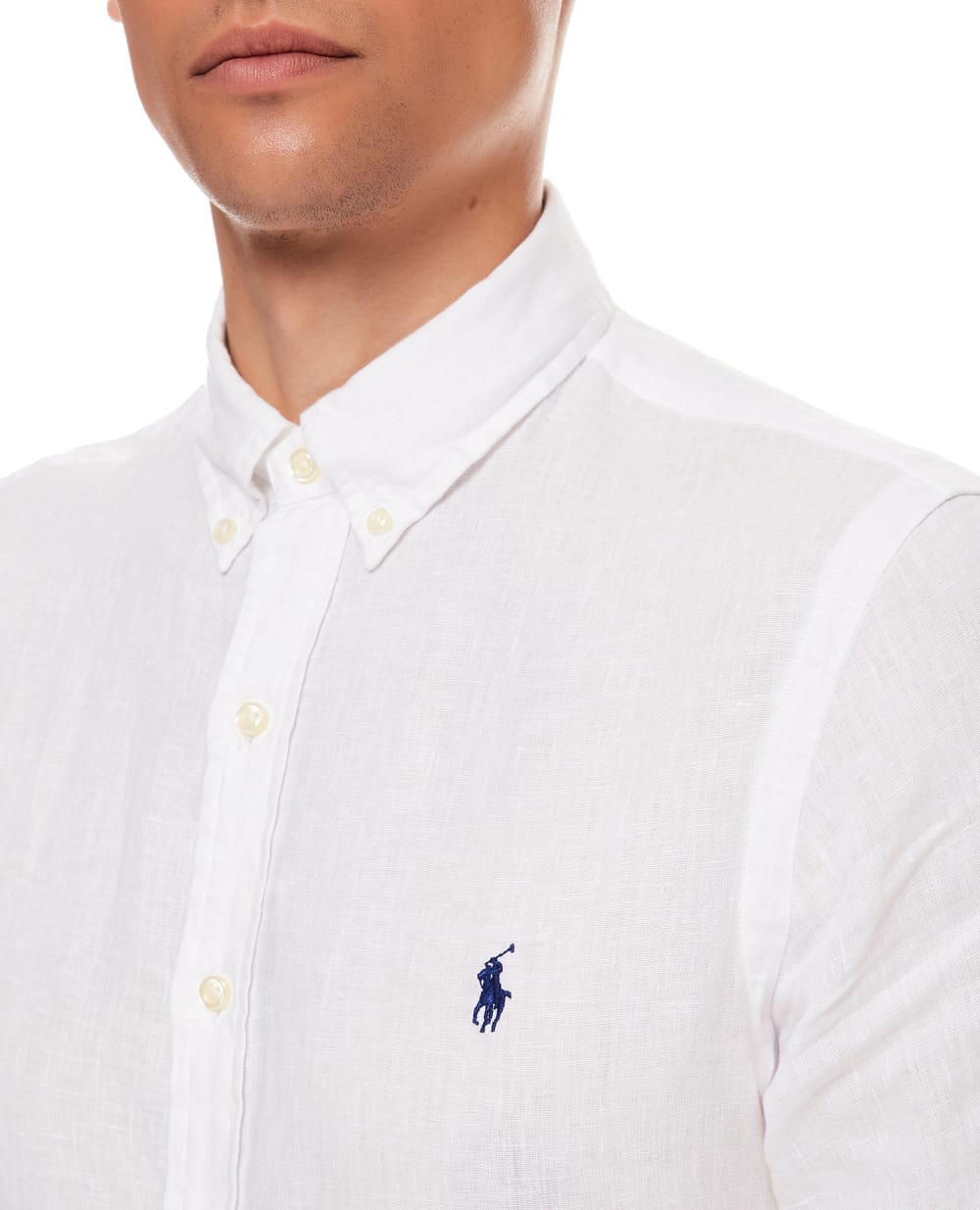 Льняная рубашка Polo Ralph Lauren 710795453008, белый цвет • Купить в интернет-магазине Kameron