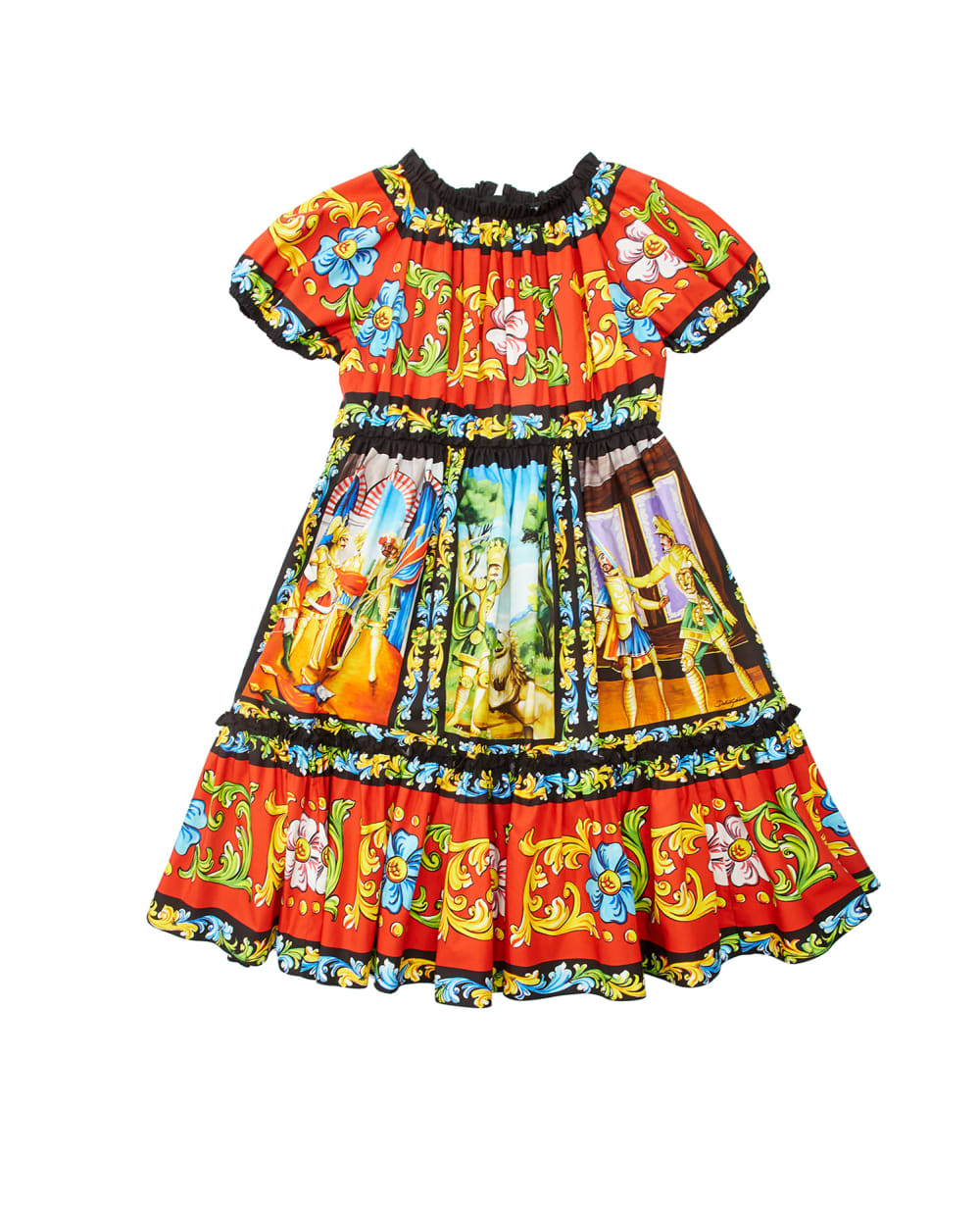 Детское платье Dolce&Gabbana Kids L52DC9-G7WLN-B-, разноцветный цвет • Купить в интернет-магазине Kameron