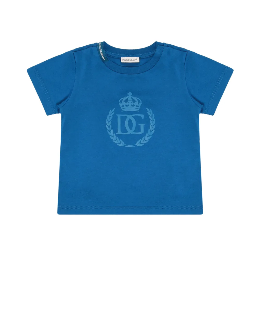 Футболка Dolce&Gabbana Kids L4JTBL-G7YFJ-S, синий цвет • Купить в интернет-магазине Kameron