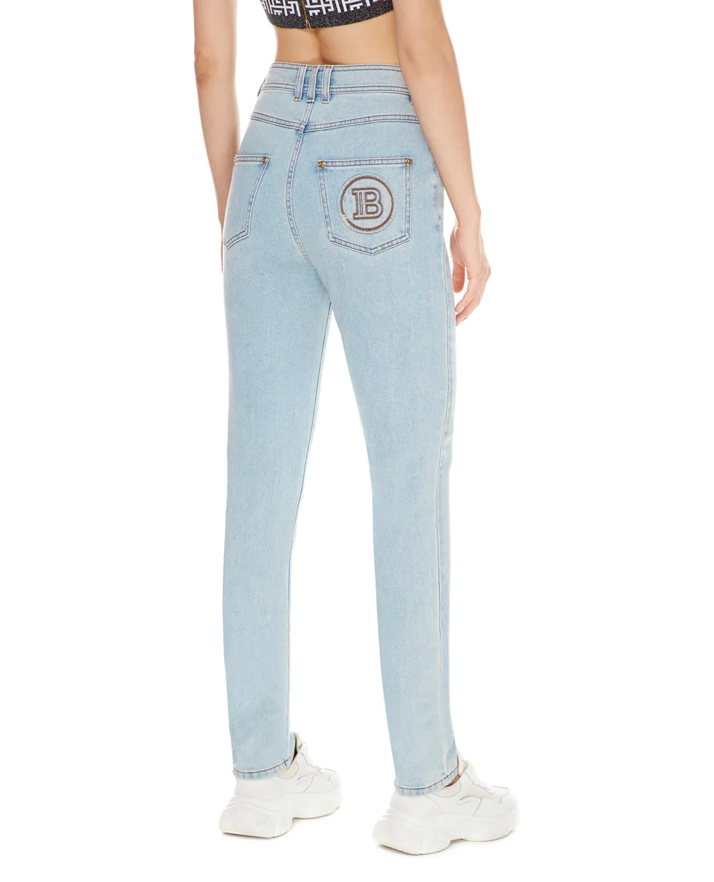 Джинсы Balmain WF1MF000D138, голубой цвет • Купить в интернет-магазине Kameron