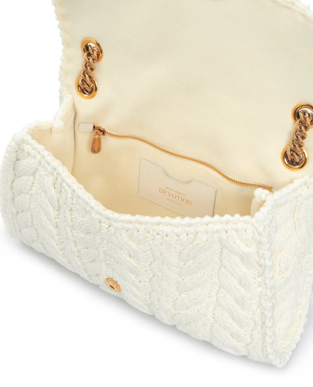 Сумка Devotion Dolce&Gabbana BB6949-AQ149, белый цвет • Купить в интернет-магазине Kameron