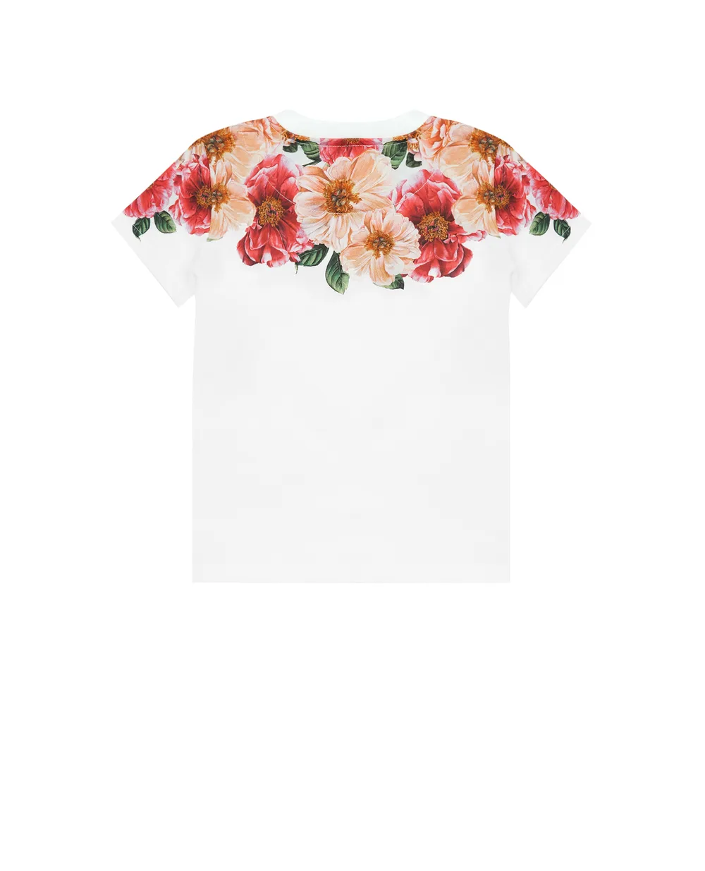 Детская футболка Dolce&Gabbana Kids L2JTAZ-G7WTM, белый цвет • Купить в интернет-магазине Kameron