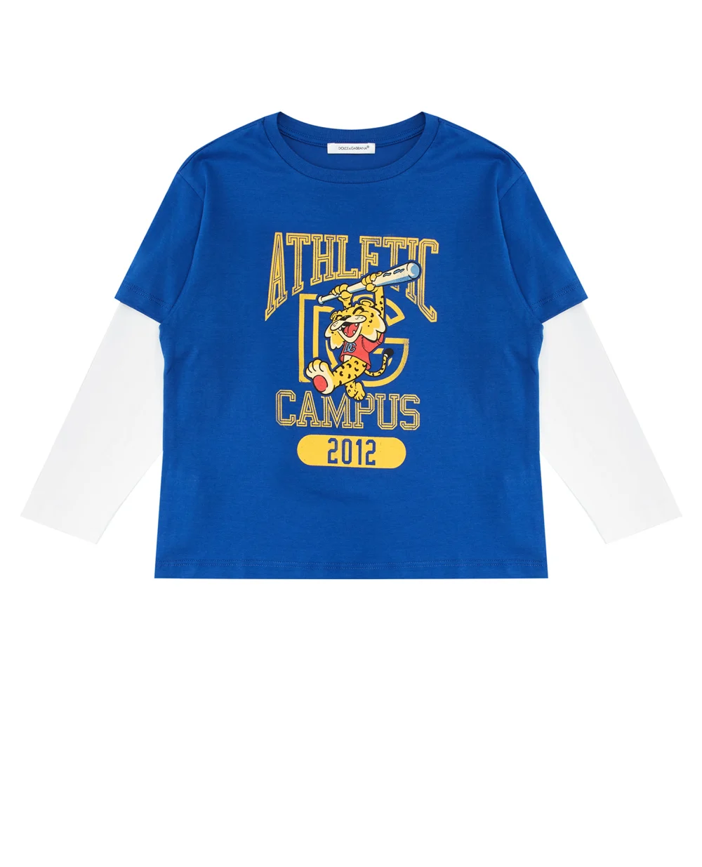 Детский лонгслив Dolce&Gabbana Kids L4JTCY-G7JS7-B, синий цвет • Купить в интернет-магазине Kameron