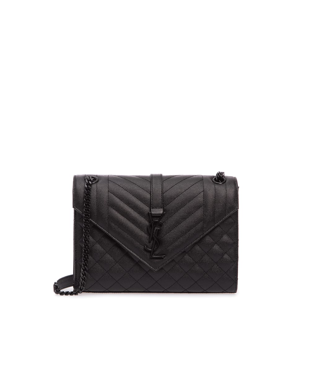 Кожаная сумка Envelope Medium Saint Laurent 487206-BOW98-, черный цвет • Купить в интернет-магазине Kameron