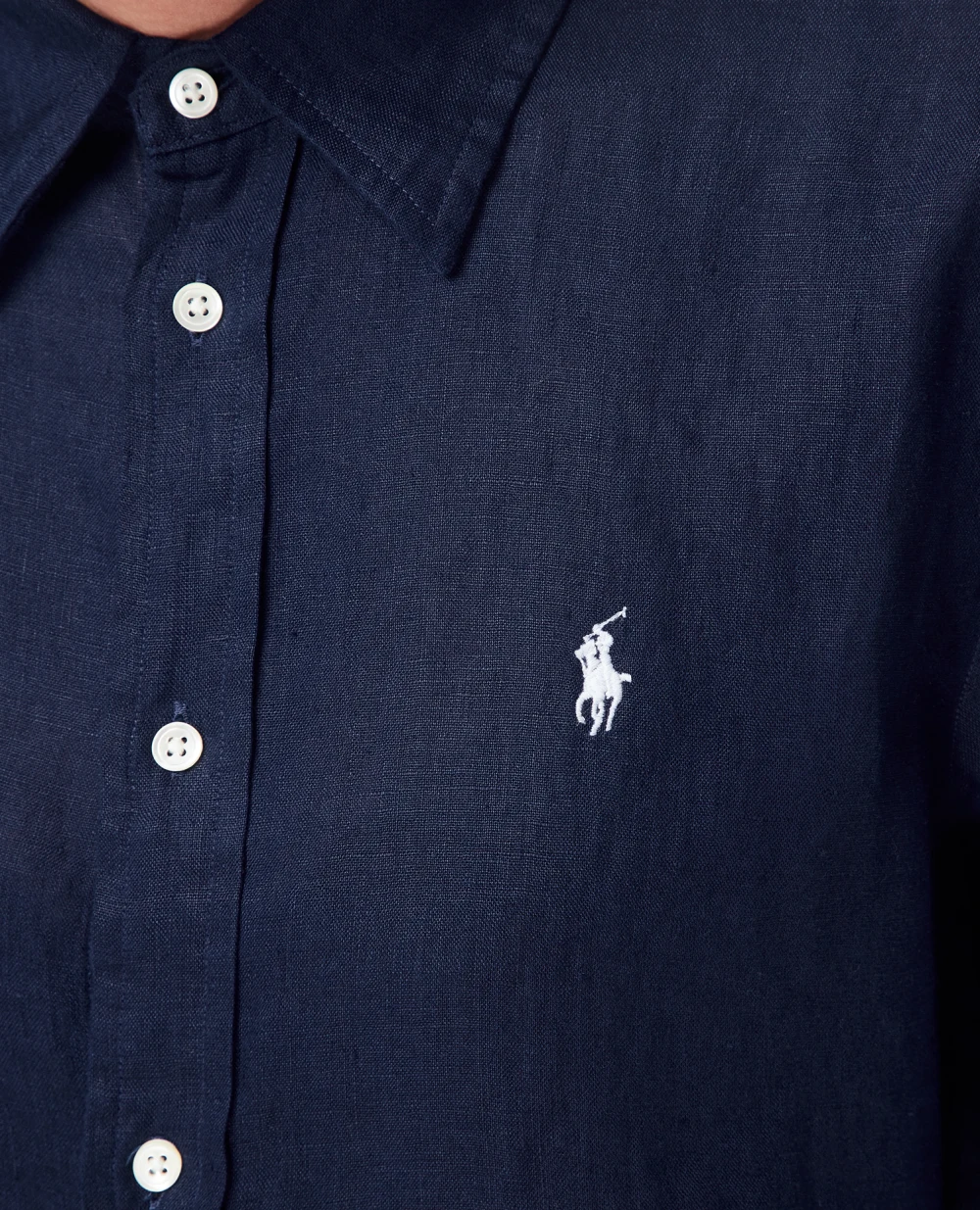 Лляна сорочка Polo Ralph Lauren 211920516007, темно-синій колір • Купити в інтернет-магазині Kameron