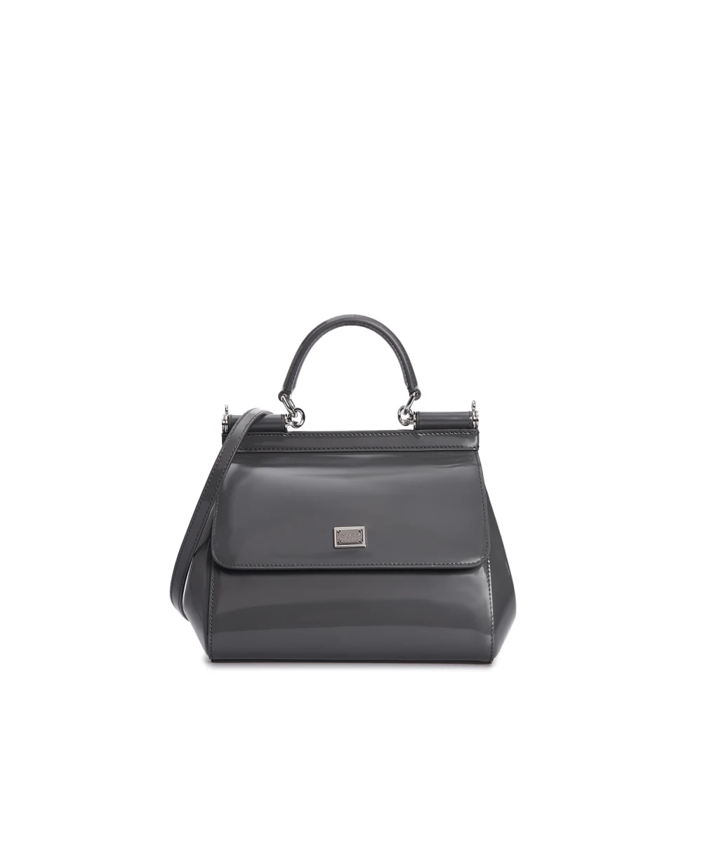 Кожаная сумка Sicily Dolce&Gabbana BB6003-AI413, серый цвет • Купить в интернет-магазине Kameron