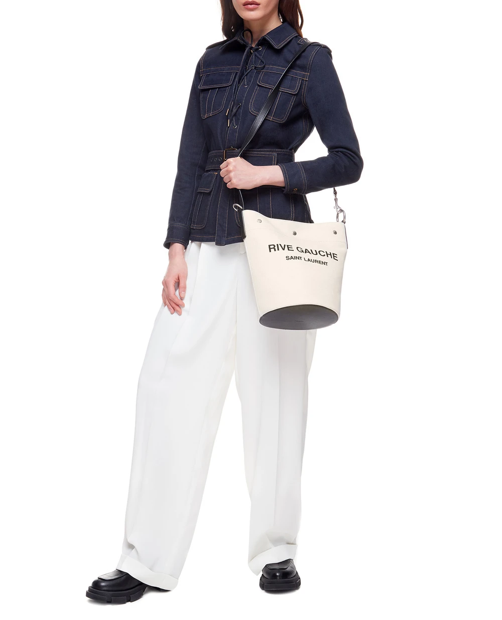 Сумка Rive Gauche Saint Laurent 669299-FAAAZ, белый цвет • Купить в интернет-магазине Kameron