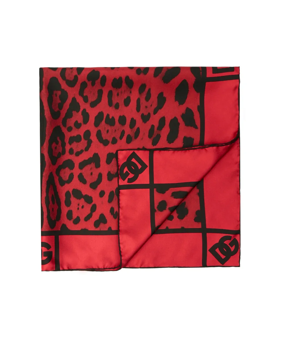 Шелковый платок Dolce&Gabbana FN092R-G0TGK, красный цвет • Купить в интернет-магазине Kameron