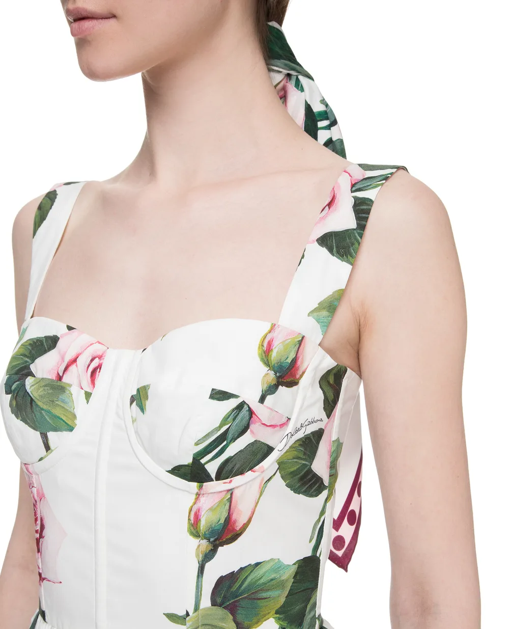 Платье Dolce&Gabbana F6I0BT-HS5FZ, белый цвет • Купить в интернет-магазине Kameron