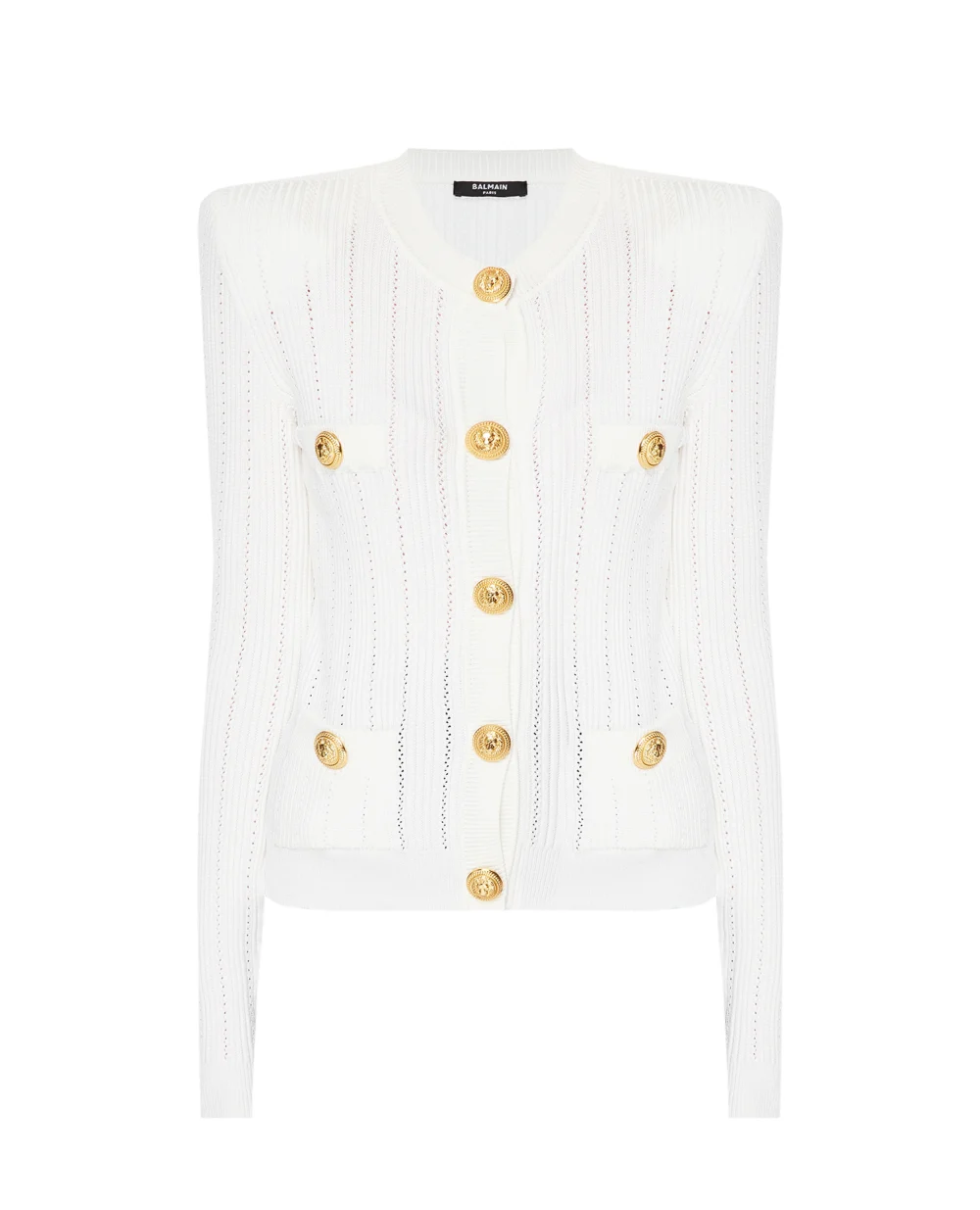 Кардиган Balmain YF1KL005KB39, белый цвет • Купить в интернет-магазине Kameron