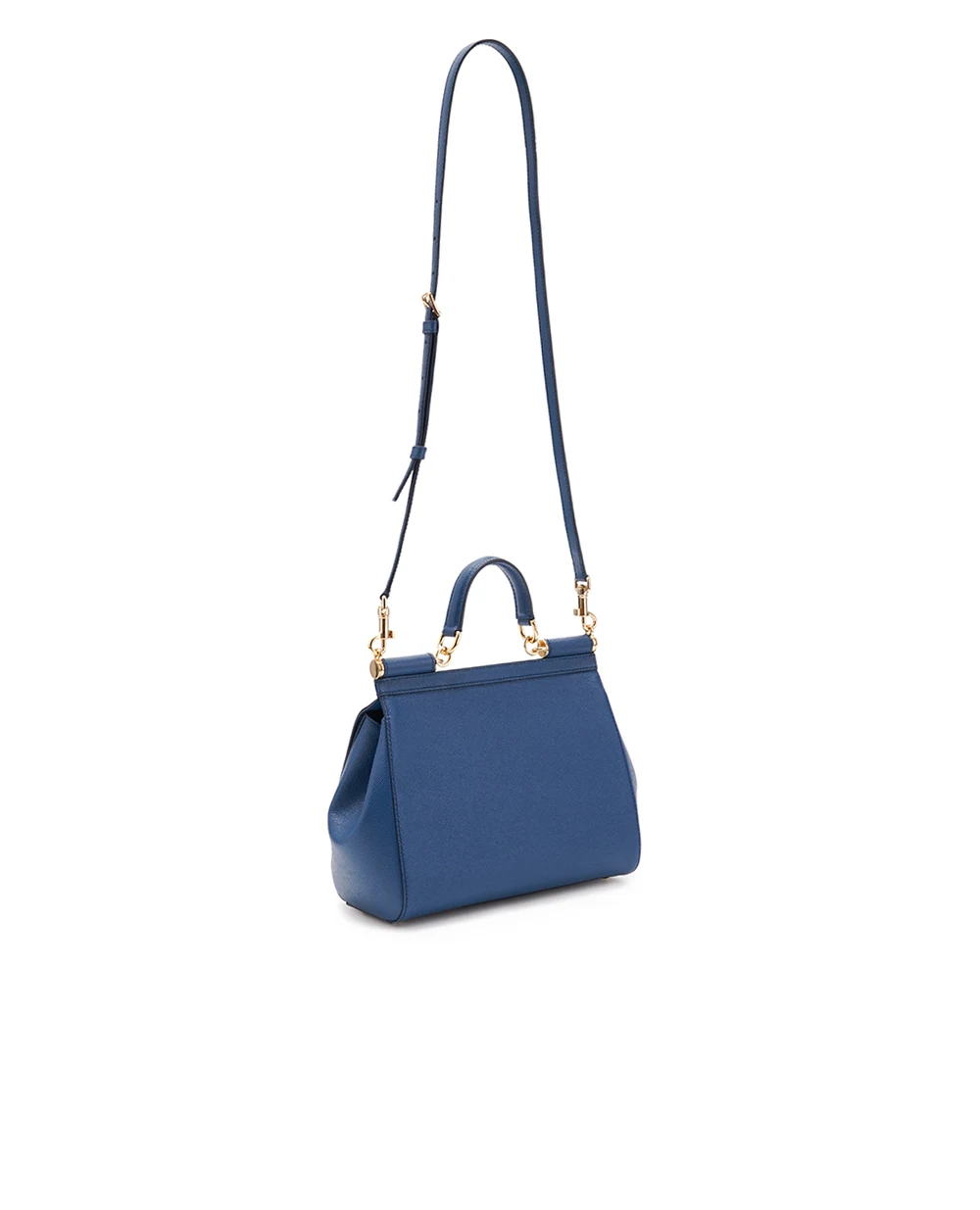Кожаная сумка Sicily Large Dolce&Gabbana BB6002-A1001, синий цвет • Купить в интернет-магазине Kameron