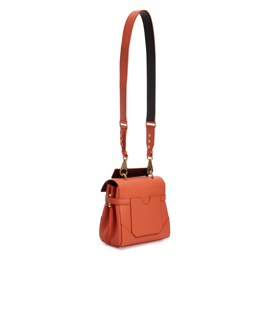 Кожаная сумка B-Buzz 23 Balmain VN0DB526LVPT, коралловый цвет • Купить в интернет-магазине Kameron