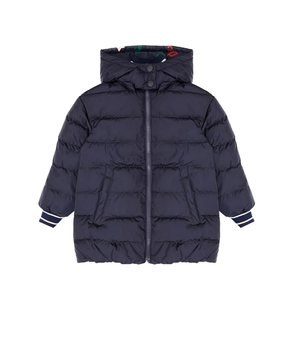 Пуховик Dolce&Gabbana Kids L5JBJC-G7XBM-B, синий цвет • Купить в интернет-магазине Kameron