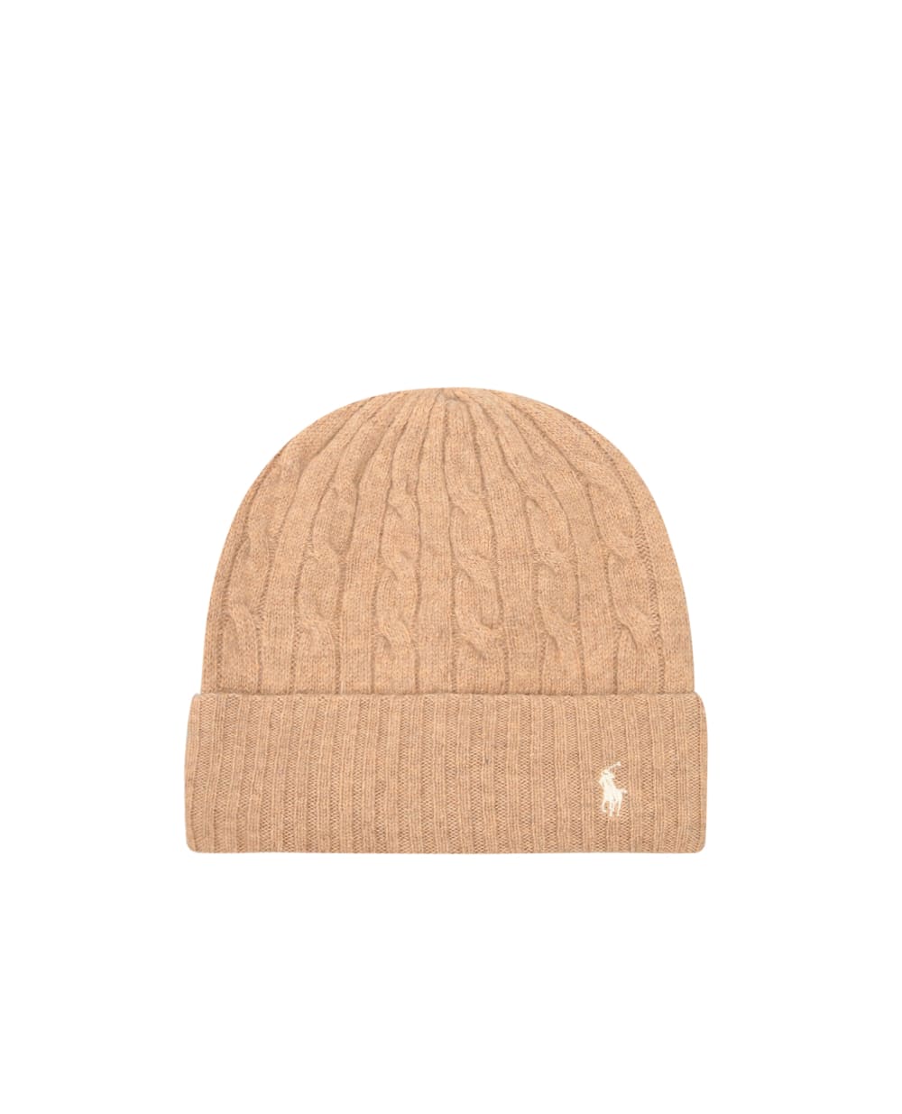 Шерстяная шапка Polo Ralph Lauren 455823039004, бежевый цвет • Купить в интернет-магазине Kameron
