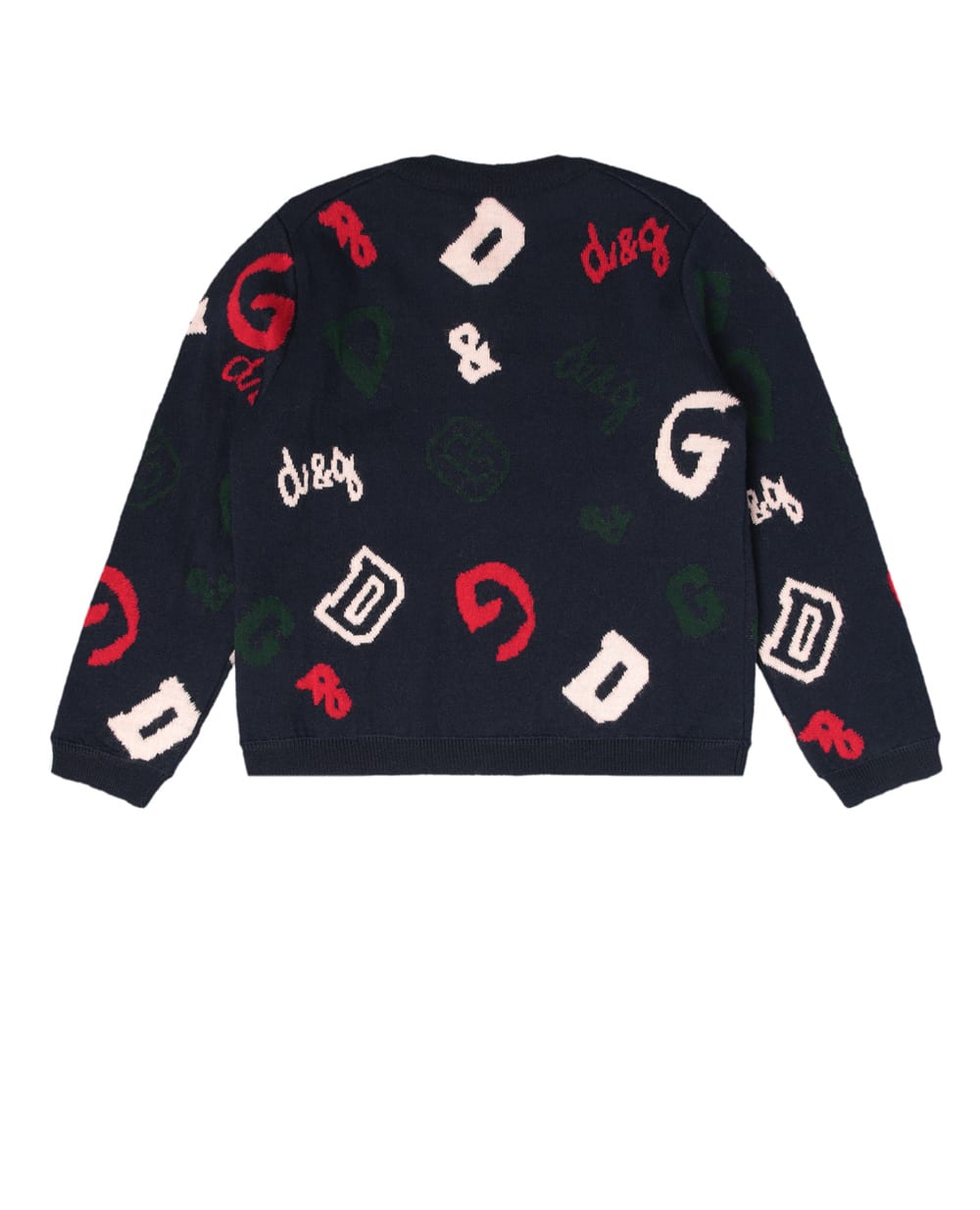 Шерстяной кардиган Dolce&Gabbana Kids L5KW09-JAVWP-B, синий цвет • Купить в интернет-магазине Kameron