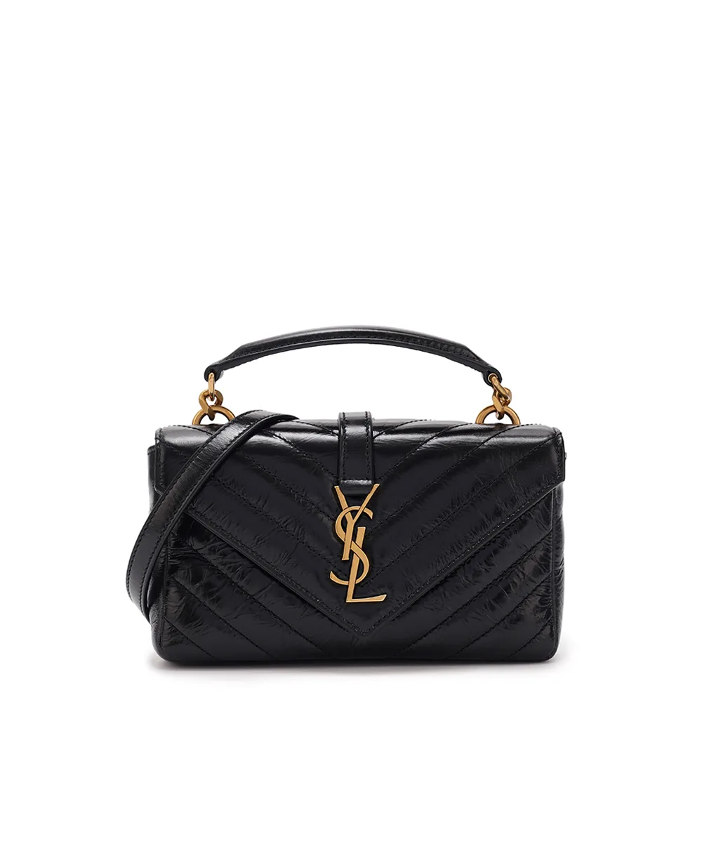 Шкіряна сумка College Mini Saint Laurent 779430-DZH07, чорний колір • Купити в інтернет-магазині Kameron