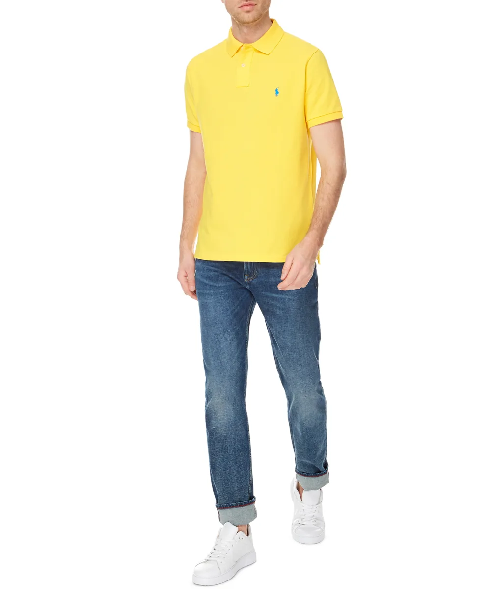 Поло Mesh Polo Ralph Lauren 710782592020, желтый цвет • Купить в интернет-магазине Kameron