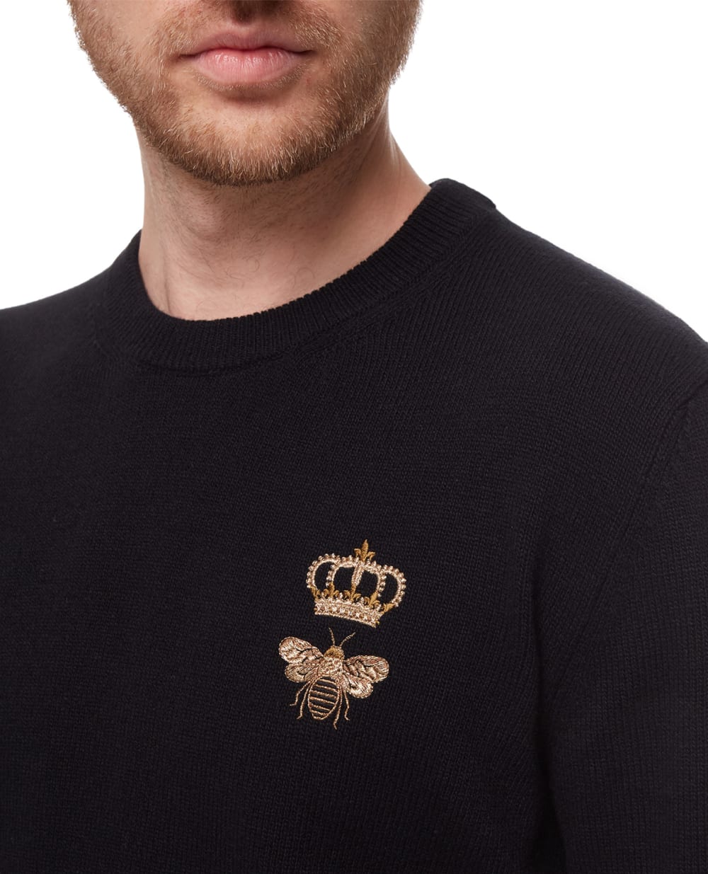 Шерстяной джемпер Dolce&Gabbana GXE63Z-JBVB2, черный цвет • Купить в интернет-магазине Kameron