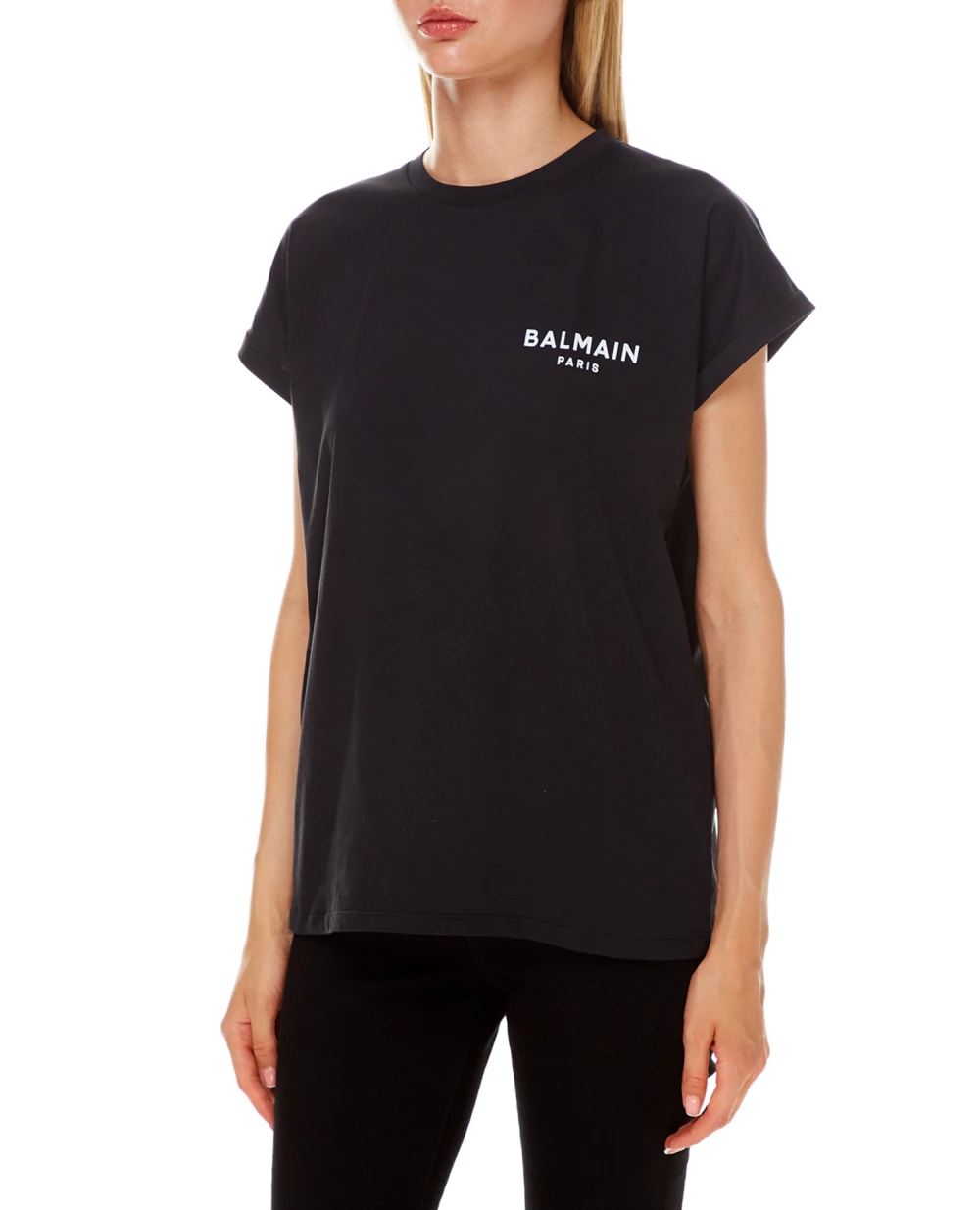 Футболка Balmain WF1EF010B013, черный цвет • Купить в интернет-магазине Kameron