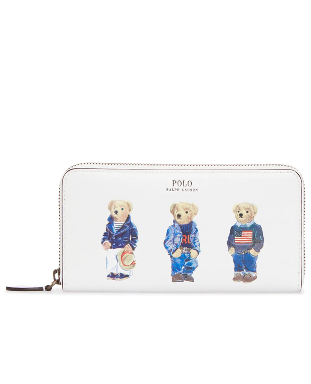 Кожаный кошелек Polo Ralph Lauren 427828901001, белый цвет • Купить в интернет-магазине Kameron