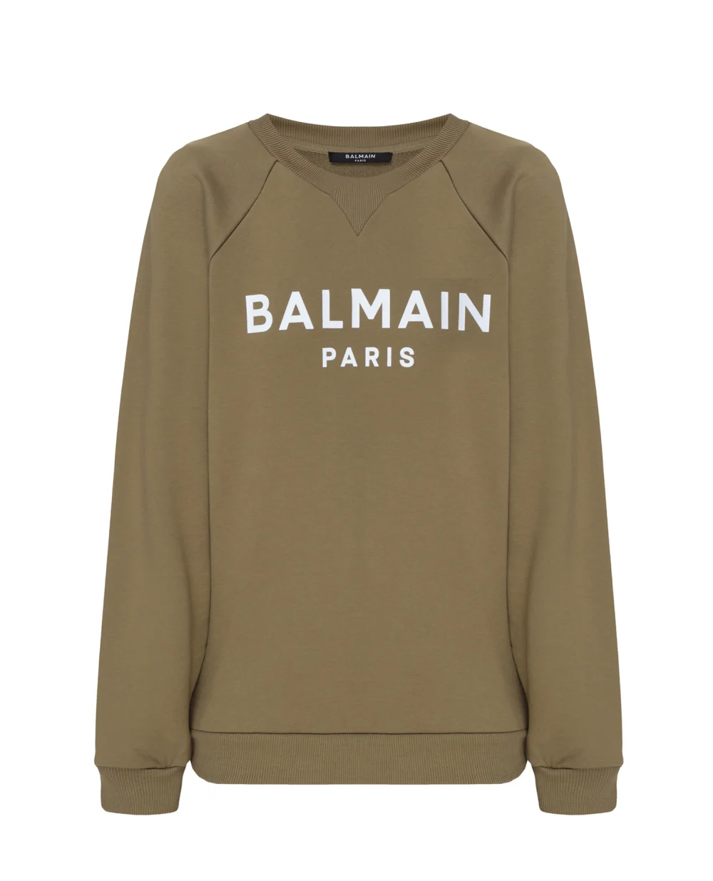 Свитшот Balmain VF13691B014, оливковый цвет • Купить в интернет-магазине Kameron