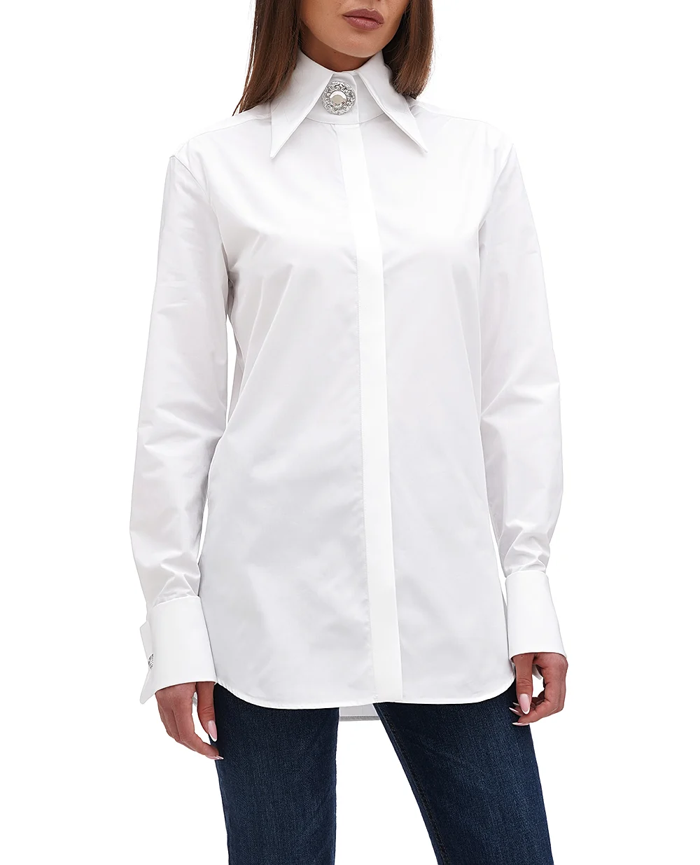 Рубашка Balmain BF0HS291CE48, белый цвет • Купить в интернет-магазине Kameron