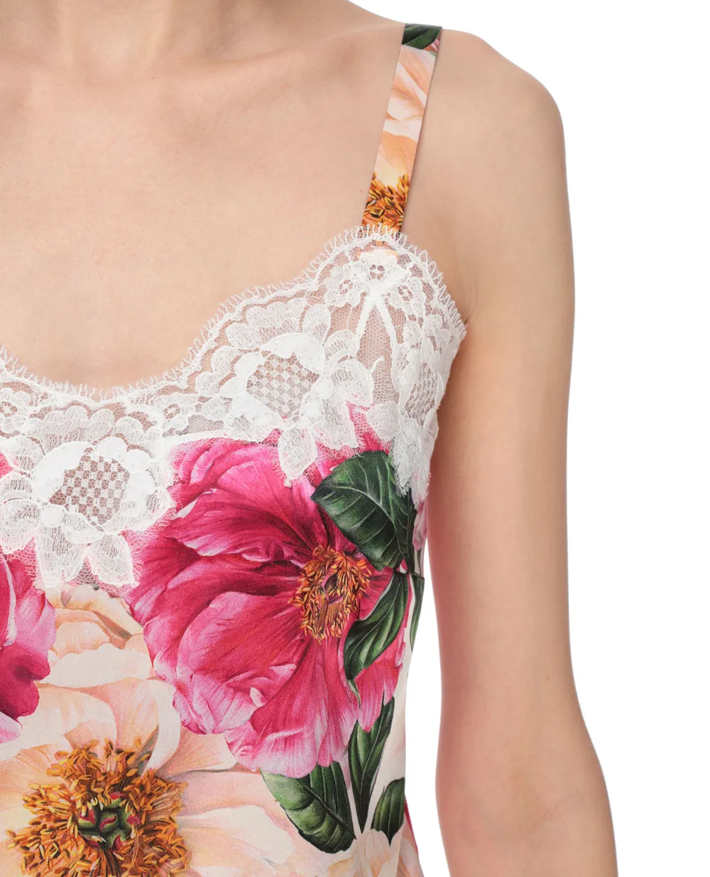 Шелковый топ Dolce&Gabbana O7A00T-FSA0G, разноцветный цвет • Купить в интернет-магазине Kameron