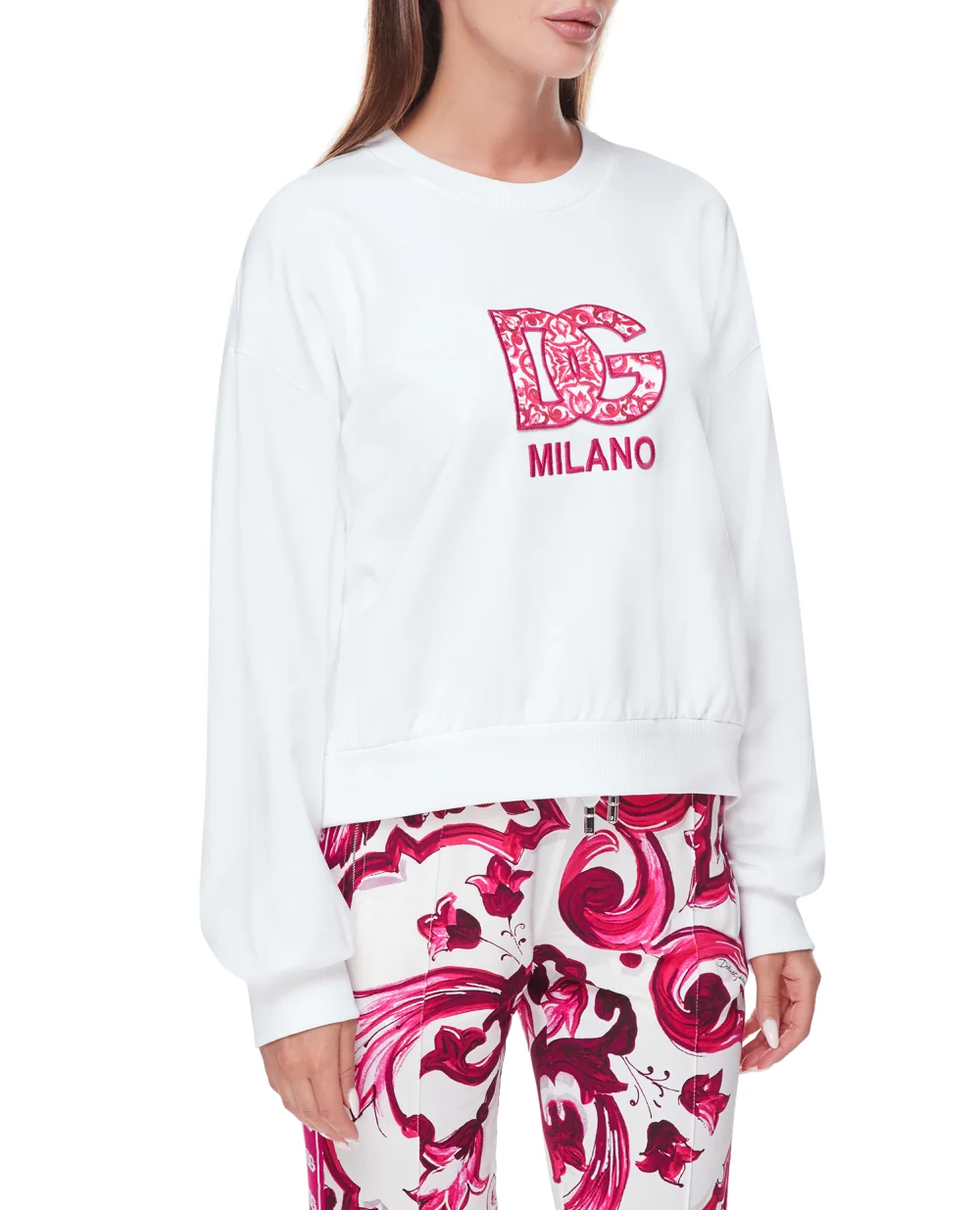 Свитшот Dolce&Gabbana F9Q92Z-GDBVW, белый цвет • Купить в интернет-магазине Kameron