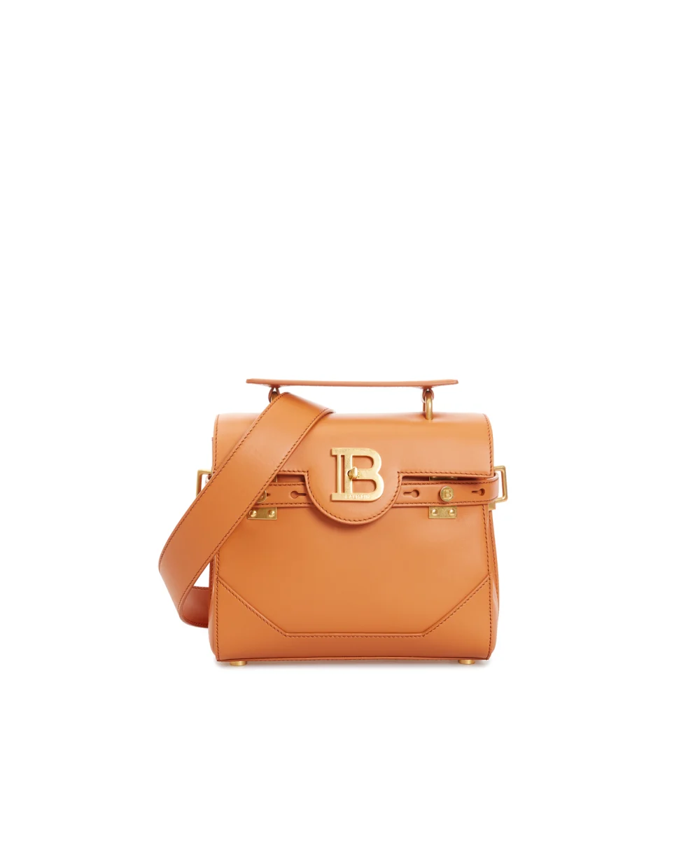 Кожаная сумка Balmain YN1DB526LPRS, рыжий цвет • Купить в интернет-магазине Kameron