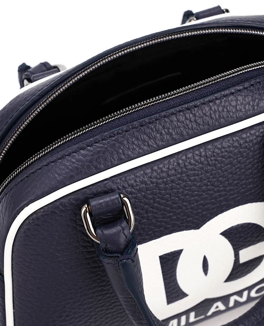 Детская кожаная сумка Bowling Dolce&Gabbana Kids EB0250-AI218, синий цвет • Купить в интернет-магазине Kameron
