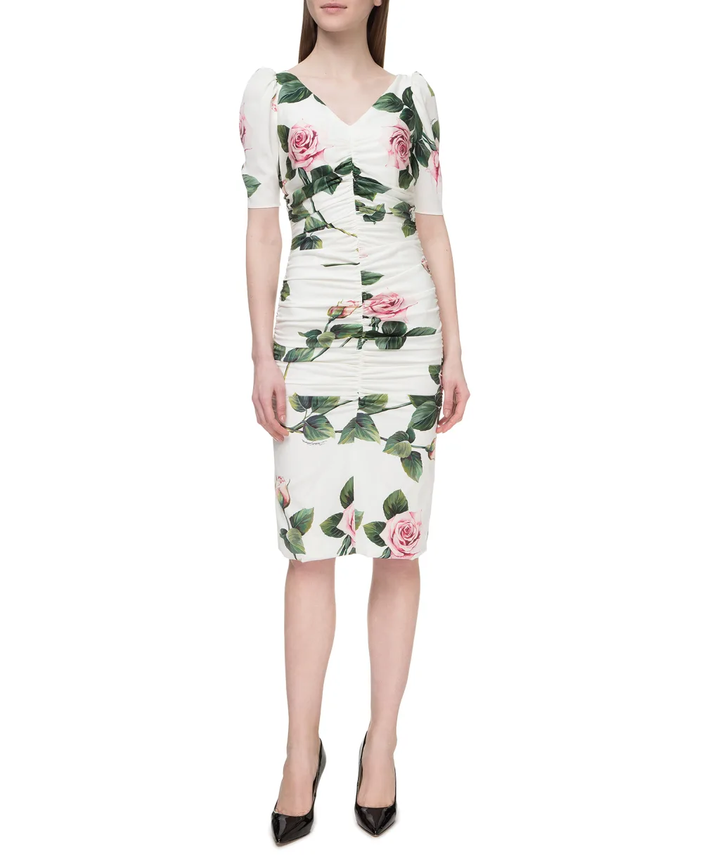 Платье Dolce&Gabbana F6G9HT-FSAZD, белый цвет • Купить в интернет-магазине Kameron