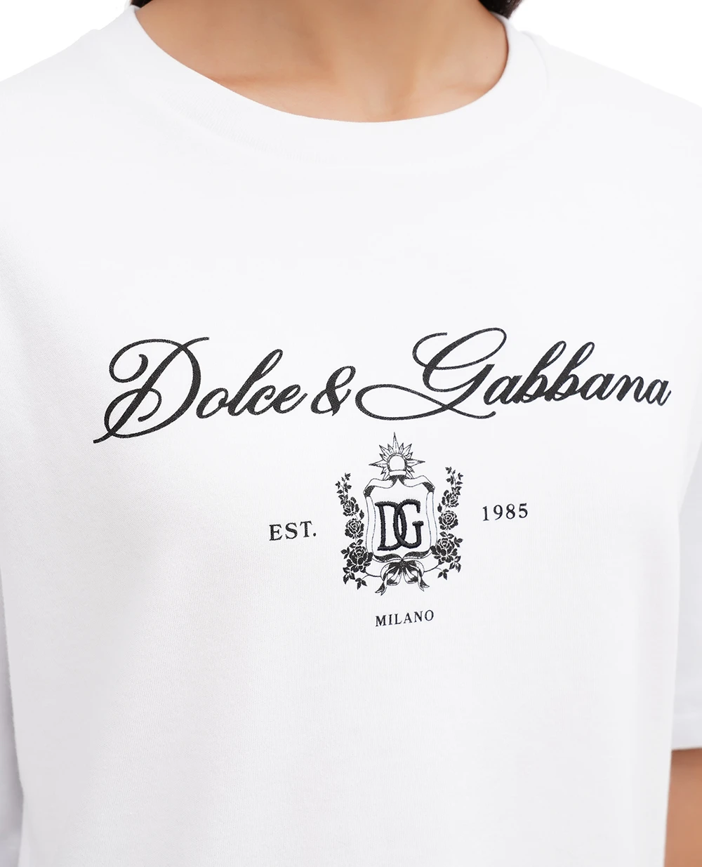 Футболка Dolce&Gabbana F8V12Z-GDCNW, белый цвет • Купить в интернет-магазине Kameron