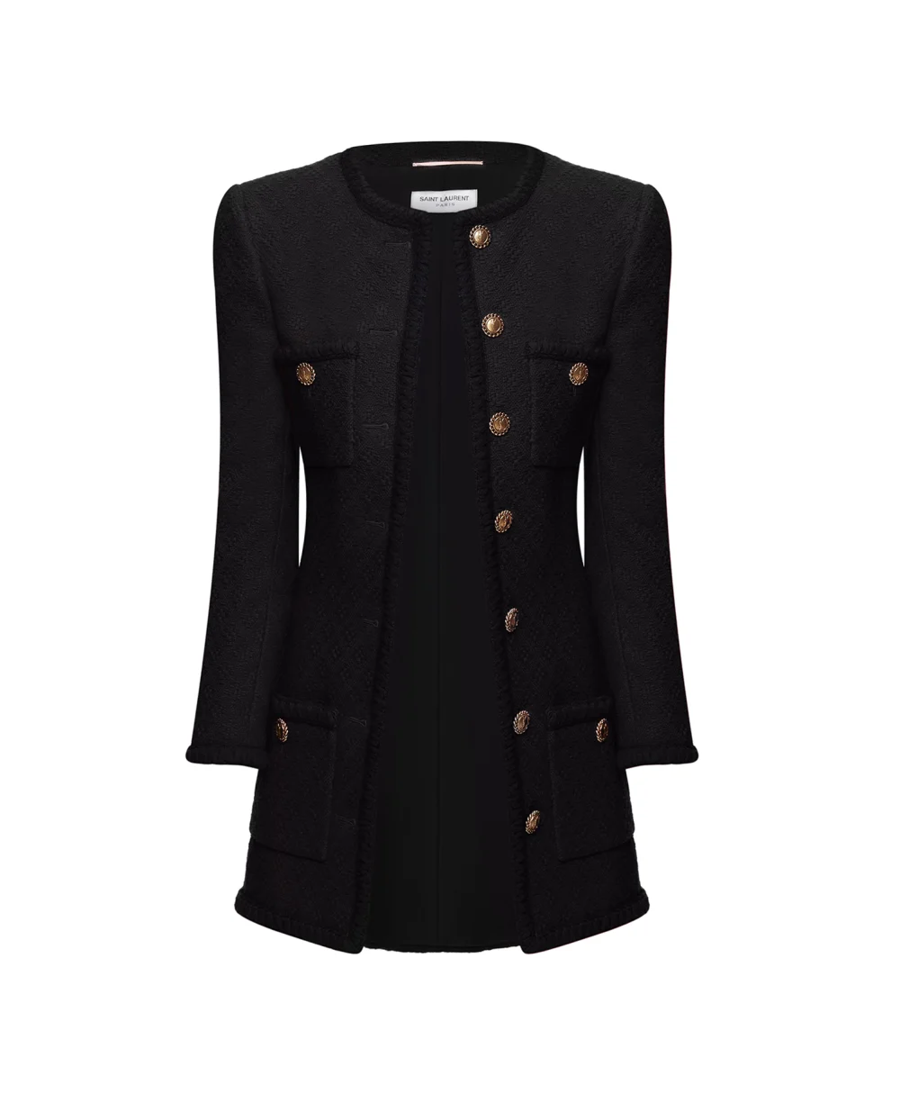 Шерстяной жакет Saint Laurent 668517-Y7D28, черный цвет • Купить в интернет-магазине Kameron