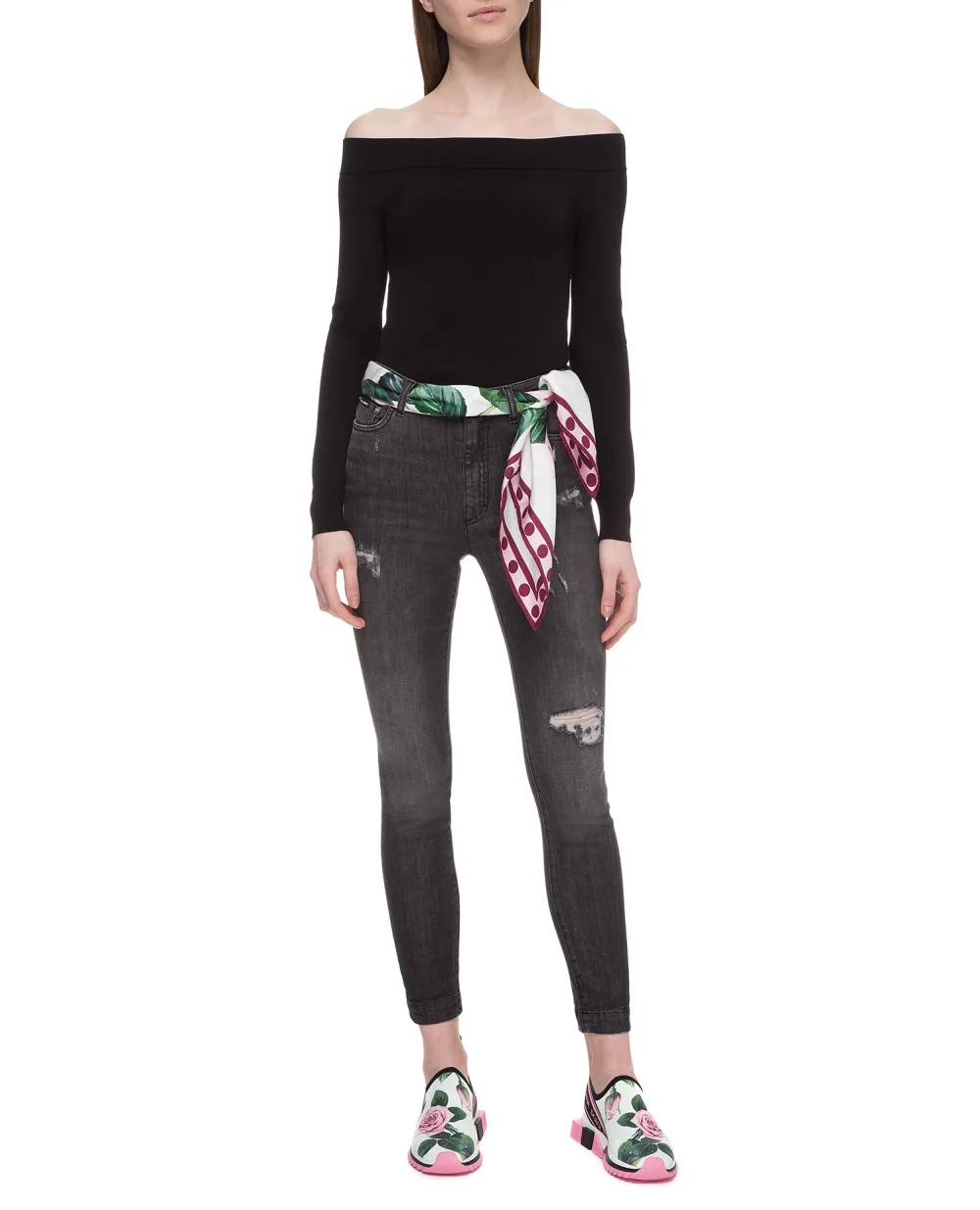 Джинсы Audrey Dolce&Gabbana FTAH6D-G899D, черный цвет • Купить в интернет-магазине Kameron