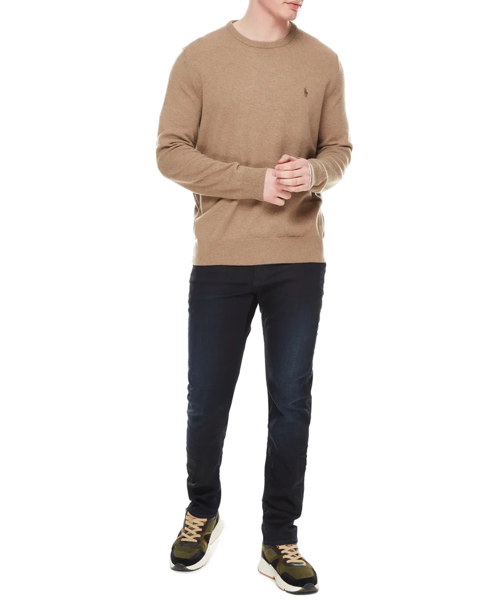 Шерстяной джемпер Polo Ralph Lauren 710876714011, коричневый цвет • Купить в интернет-магазине Kameron