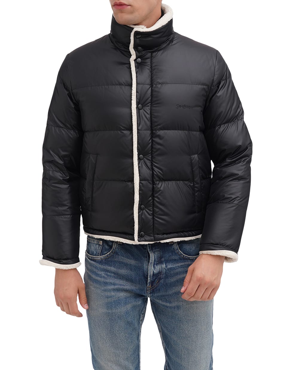 Пуховик Saint Laurent 745644-Y9G12, черный цвет • Купить в интернет-магазине Kameron