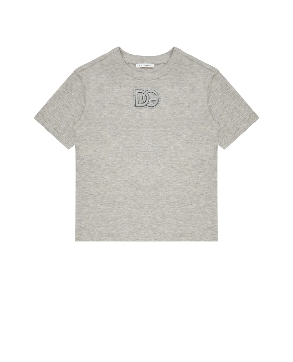 Детская футболка Dolce&Gabbana Kids L4JT9A-G7BIV-S, серый цвет • Купить в интернет-магазине Kameron
