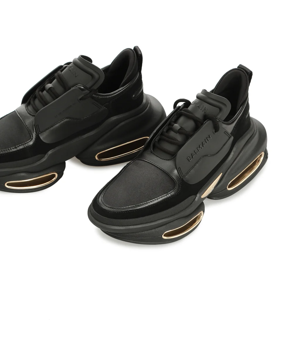 Кожаные кроссовки Balmain XN1VI541LSLD, черный цвет • Купить в интернет-магазине Kameron