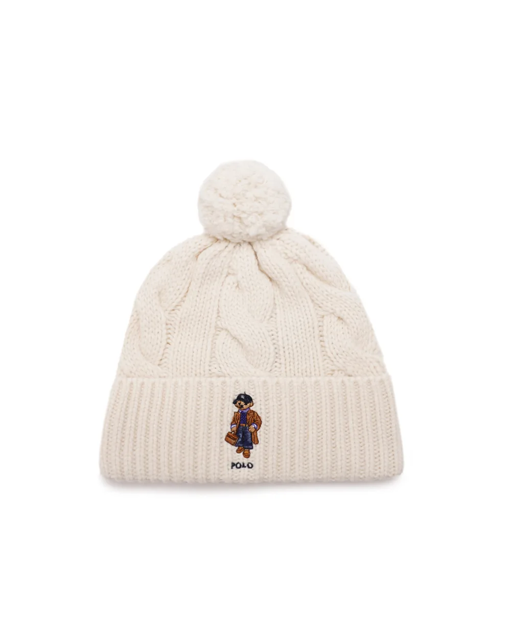 Шапка Polo Bear Polo Ralph Lauren 455923615002, молочный цвет • Купить в интернет-магазине Kameron