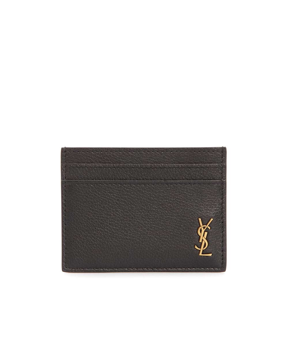 Кожаная визитница Saint Laurent 635262-15B0W, черный цвет • Купить в интернет-магазине Kameron